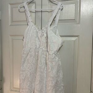Aerie White Floral Lace Chemise